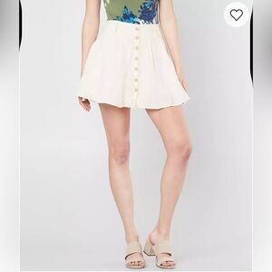 Free people daze away mini ivory skort